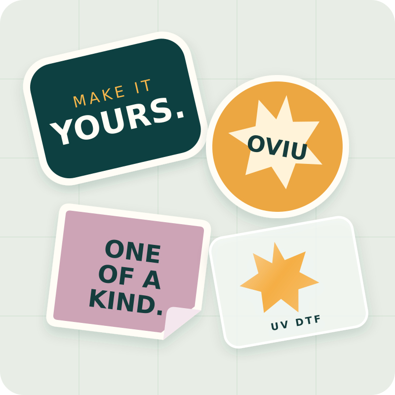 Illustrative preview: Custom vinyl stickers in Canada
